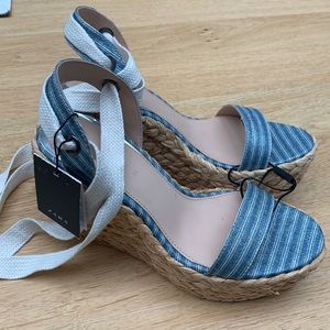 Zara paltform espadrilles 38 8 NWT